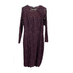 Express Maroon Lace Dress Size Medium